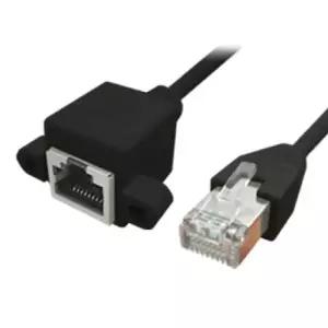 CAT5E 000NJQ66 FTP OpenScrew 랜연장 판넬형 케이블 0.2M 검정