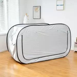 암막 텐트 원터치 사각 침대용 보온 방풍 화이트 실내용 이층형 프라이버시
