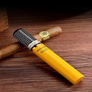 휴대용 시가 케이스 알루미늄 내장 레드 튜브형