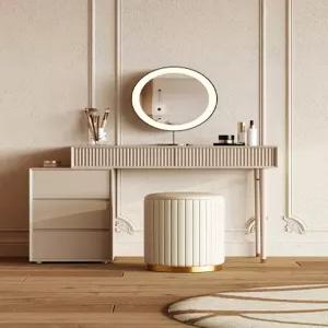 벨벳 화장대 체어 골드 네일샵 인테리어 의자 볼드라인 콘솔 스웨이드