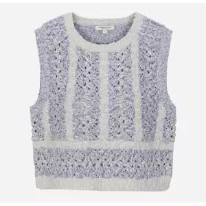 [롯데백화점]써스데이 아일랜드 [여성]라운드넥 크로셰 니트 베스트 T262MVT132W