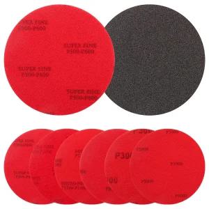5인치 볼링 볼 샌딩 패드 6팩 - 재포장 목재 마감 패드용 패드의 모듬 그리츠 500 -600 800 -1000 1200