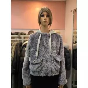 [에고이스트] 니트 후드 탈부착 인조퍼 재킷 ER4TF-502 675499