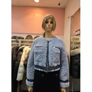 [에고이스트] 페이크 퍼 라운드넥 크롭 무스탕 점퍼 ER4MZ-661 675492