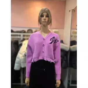 [에고이스트] 리본 자카드 포인트 브이넥 가디건 ER4KG-660 675458