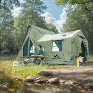 8-10인용 텐트 인플레이터블 가족용 쉼터 빠른 설치 에어 산악 캠핑 피크닉 휴식용