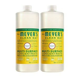 마이어 부인의 클린 데이 멀티 표면 데일리 농축액, 허니서클 향, 32파운드 오즈 병 - 2팩