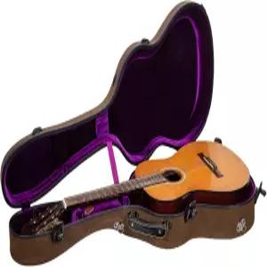 크로스록 4/4 사이즈 플라멩코 클래식 기타 케이스 빈티지 브라운 가죽 마감 TSA 잠금 습도계 백팩 스트랩