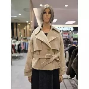 [에고이스트] 덧장 포인트 숏 트렌치형 코트 EQ4WC-062 675418