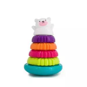 아기 청각발달 뮤직타워 링쌓기장난감 입체교구 고리끼우기 균형