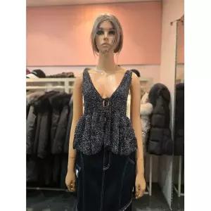 [에고이스트] 스팽글 리본 포인트 페플럼 베스트 EQ4KV-160 675388