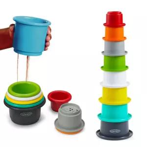 안전한 아기장난감 라운드 컵쌓기블럭 유쾌한놀이 워크샵 끼우기
