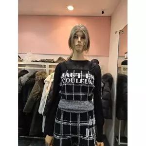 [에고이스트] 체크 쥐스티에 셋 셔링소매 니트 EQ4KL-260 675347