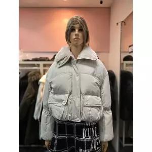 [에고이스트] 인조퍼 배색 숏 구스점퍼 ER4TD-403 675344