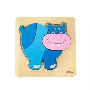 베이비룸 하마 그림 조각퍼즐 블럭놀이 교구 어린이블록 맞추기