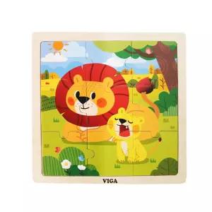 엄마사자 아기사자 유아교구 9p 아기퍼즐 감성 교육용 재미있는