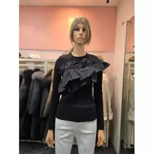 [에고이스트] 언발 프릴 포인트 라운드넥 티셔츠 ERS1CL-661 675320