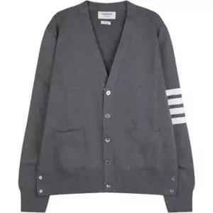 MKC171A 00219 035 사선 밀라노 스티치 가디건 그레이