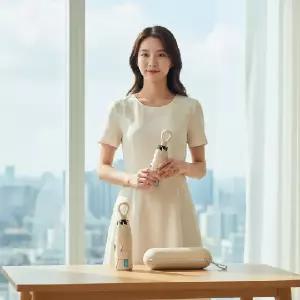 가벼운 여성용 암막 양우산 자외선 차단 3단 접이식 미니 양산 휴대용 소형