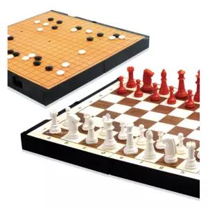 입문용 보드게임 양면형 자석 체스 놀이 교육 알까기 전연령