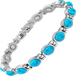 여성용 제로트 초고강도 마그네틱 팔찌 3500-6000 가우스 네오디뮴 자석 조절 가능한 도구 및 선물 포장이