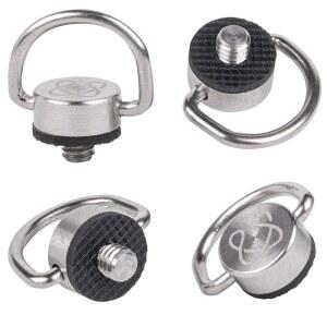 카메라 스트랩용 스테인리스 스틸 d 링 카라비너 4개 빠른 홀더 설치 스트랩, 나사 1/4 어댑터, 고정 클립, 삼각대 세트