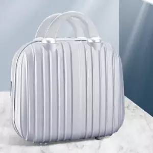 (색상 로즈 골드)소형 기내용 캐리어 14인치 휴대용 수납 정리 가방