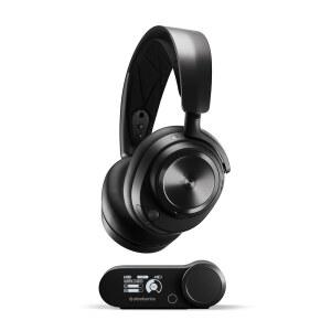 STEELSERIES ARCTIS NOVA PRO 무선 61520 PC, 조절 무선, 가능 스위치, 블랙, 사운드, 하이파이 PS4, 게이밍 액티브 고해상도 PS5, 노이즈 캔슬링, 밀봉, 헤드폰,