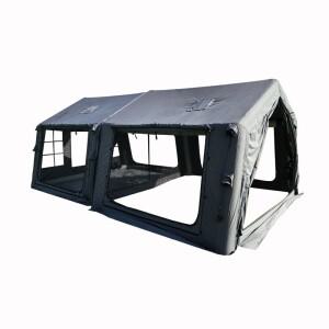 야외 캠핑용 에어 텐트 8+9 평평한 디자인 하나의 방과 거실로 넓은 공간 210gTC 면 소재 따뜻하고 편안한