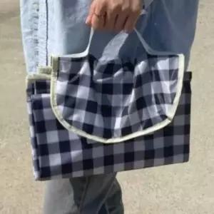 ( )돗자리매트 피크닉돗자리 휴대용돗자리 캠핑돗자리 방수 피크닉매트 체크 블루 대