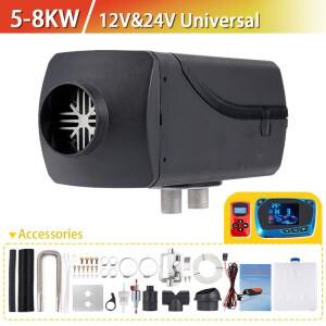 12V 자동차 디젤 에어 주차 히터 5KW-8KW 원격 + LCD 스위치 하네스 따뜻한 보트 액세서리