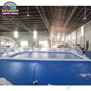 무료  투명 돔형 풍선 텐트 7x4x3m 수영장용