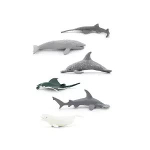 벨루가와 해양동물 미니피규어 6종세트 완구 홈데코 유치원