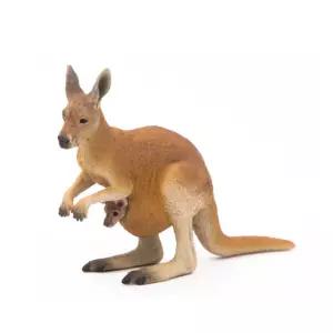 아기를 품운 엄마캥거루 동물가족모형 놀이방 교육 미니어처