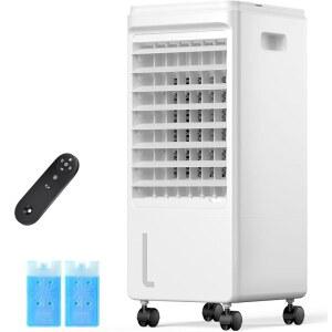 57.9cm(22.5인치) 윈도우리스 휴대용 에어컨, 3-in-1 ac 범용 박스 3가지 있는 타이머, 7h 가정/실내용 4개가 5.8l(1.85갤런) 쿨러 매우 조용한 늪 바퀴 유닛, 모드 및 2개, 에어 아이스 속도, 탱크