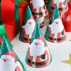 장식 소품 크리스마스고깔모자6개입산타 데코 파티_18985375_667501