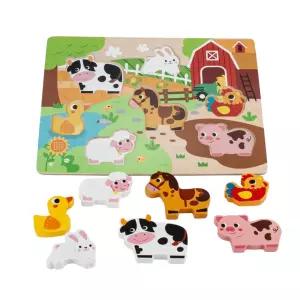 유아 시각자극 인지발달 농장가축 퍼즐 페이퍼토이 게임 놀이치료