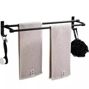 2단 수건걸이 블랙 다용도걸이 욕실걸이 욕실인테리_18946930_667501