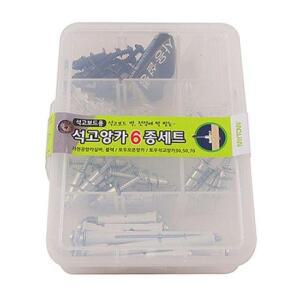 [2개구성] 철물 칼블록 앙카세트 못세트 피스세트석고앙카6종세트 석고 석고앙카류세 LW777462