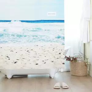 하늘과바다 국내제작 욕실 방수 샤워 커튼 패브릭 가림막 가리개 파티션