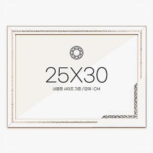 [2개구성] 25x30 고급형 그레이스 화이트 보석십자수 페인팅 큐빅십자수 비즈십자수 액자 NWA6C5CC