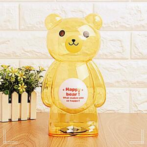 [2개구성] 인테리어 애니멀 투명 곰돌이 어린이 동물 저금통 캐릭터 팬시 NWBEFE54