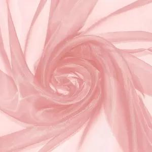 P 포투이니 시어 오르간자 패브릭 바이 더 야드 1야드 x 60인치 와이드 브라이덜 라이트 핑크 툴레 롤