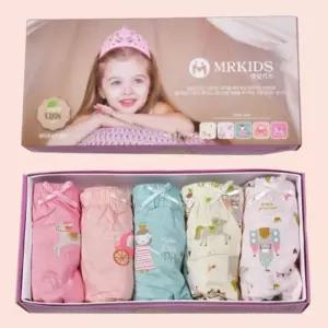 아동 여아 삼각 귀여운 로고 레이온 팬티 5매입/남아/어린이/유아/키즈/남자/주니어/데일리/속옷/어린이집