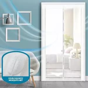다온나들  그물 모기장 원형 목재문틀 방충망 일체형 자동방충망 방문 철문 자석 샷시문 2중 (150X230)