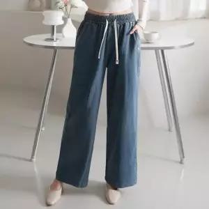 여성 밴딩 와이드 일자 청바지 연청 진청 흑청 데님팬츠 -WPN0733- 봄 가을