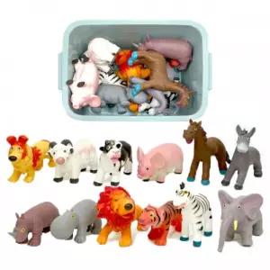 어린이집교구 뉴 말랑말랑 안전 동물 12종 간접체험놀이 디자인 동물모형 동물템
