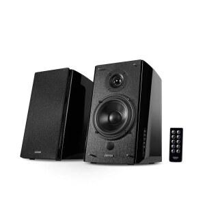 EDIFIER R2000DB 액티브 블루투스 책장 스피커 2.0 우퍼 모니터 - 광학 12.7CM(5인치) 스튜디오 RMS 무선 입력 블랙 대형 근거리 120와트