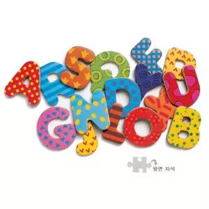 첫 영어교구 예쁜 그림 나무자석 알파벳 38p 유치원교구 도형특징이해 입체학습