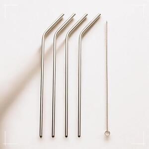 [2개구성] 게더릭 5종 세트 25.5x0.5cm 스테인리스 곡선 개인 다회용 세척솔 긴주름 휴대용 NWFG2WBD